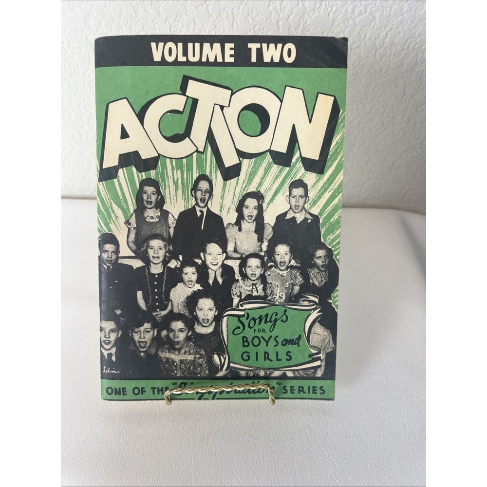 Vintage 1947 Action Volume 2 Gospel Songs for Boys and Girls Alfred B Smith Book